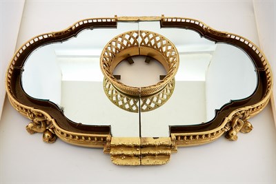 Lot 390 - Continental Gilt-Metal Mirrored Plateau Of...