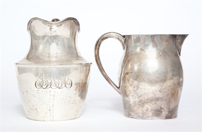 Lot 210 - Two Sterling Silver Water Pitchers Height of...