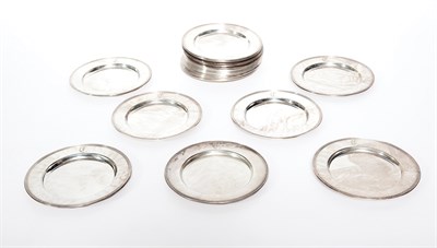 Lot 213 - Group of Sterling Silver Bread Plates Various...