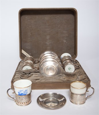 Lot 227 - Three Boxed Sets of Sterling Silver Bouillon...