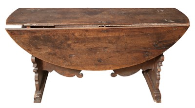 Lot 165 - Continental Renaissance Style Walnut Drop-Leaf...
