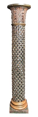 Lot 260 - Tôle Painted Metal Column Height 67 1/2 inches.