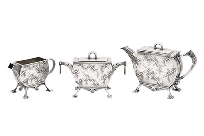 Lot 198 - Tiffany & Co. Aesthetic Movement Sterling...