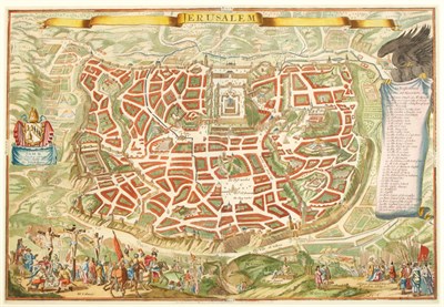 Lot 57 - [MAP] VISSCHER, NICOLAUS. Jerusalem. [London:...