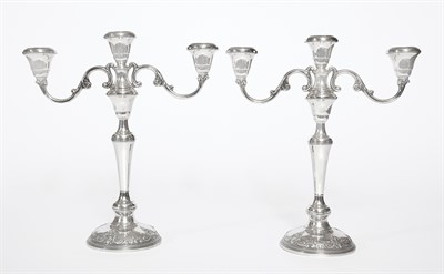 Lot 225 - Pair of Wallace Sterling Sliver Three-Light...