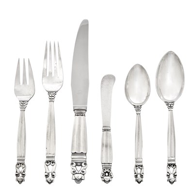 Lot 182 - Georg Jensen Sterling Silver Acorn Pattern...