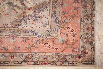 Lot 514 - Kurkwool and Silk Tabriz Carpet Northwest Iran,...