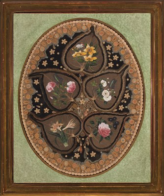 Lot 173 - George III Rolled Paper and Floral-Painted...