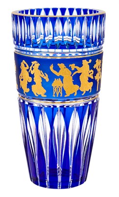 Lot 133 - Val St. Lambert Overlay Glass and Parcel-Gilt...
