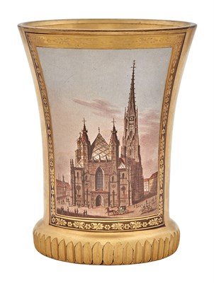 Lot 417 - Vienna Gilt and Enamel-Decorated Beaker...