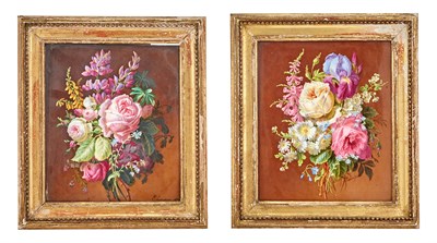Lot 113 - Two Framed Continental Painted Porcelain...