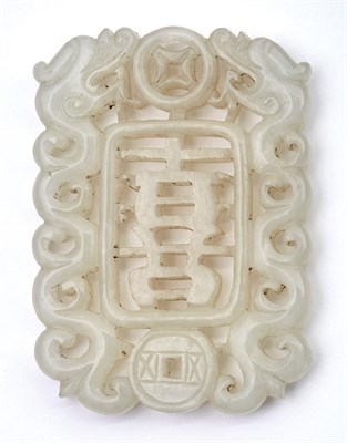 Lot 109 - Two Chinese Pale Celadon Jade Pendants...