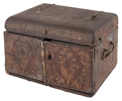 Lot 120 - Continental Gilt-Tooled Leather and Gilt-Metal-...