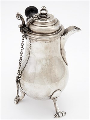 Lot 238 - Continental Silver Coffee Pot Late 18th/ early...