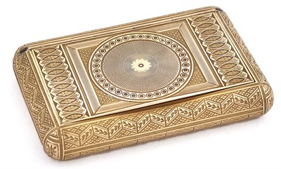 Lot 209 - Russian Gold Snuff Box Keibel, St. Petersburg,...