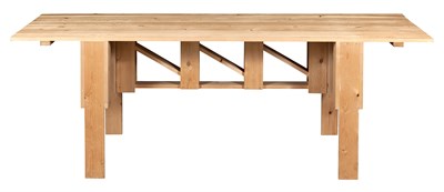 Lot 264 - Enzo Mari Natural Pine Dining Table Signed and...