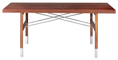 Lot 221 - Roger Debievres Palissander and Steel Dining...