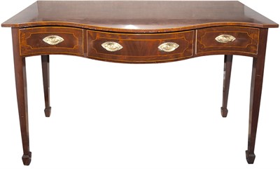 Lot 198 - George III Style Inlaid Mahogany Serving Table...