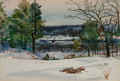 Lot 155 - William Zorach American, 1887-1966 Snowy...