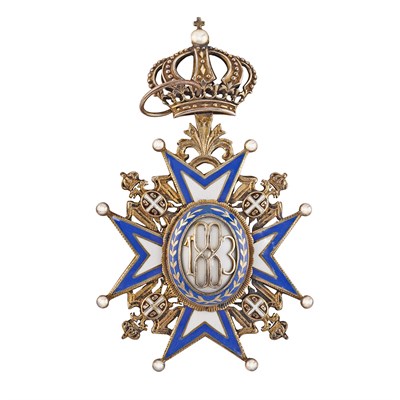 Lot 1083 - Serbia Order of St. Sava Silver and Enamel...