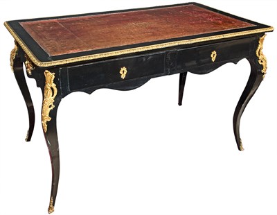 Lot 365 - Napoleon III Style Gilt-Metal Mounted Ebonized...