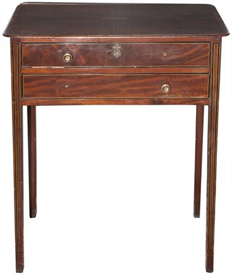 Lot 294 - George III Ebony Inlaid Mahogany Table Late...