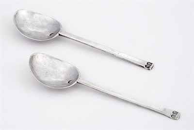Lot 196 - Pair of Charles II Sterling Silver Puritan...