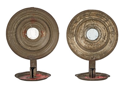 Lot 139 - Pair of American Tin and Mirror Sconces 19th...
