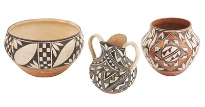 Lot 280 - Three Southwest Native American Pottery...