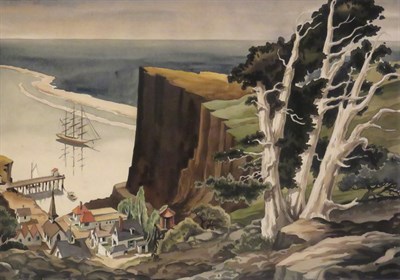 Lot 51 - Harper Goff American, 1911-1993 Coastal Scene,...