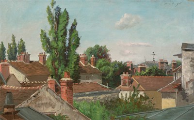 Lot 103 - French School 19th Century Rooftops Dated Aout...