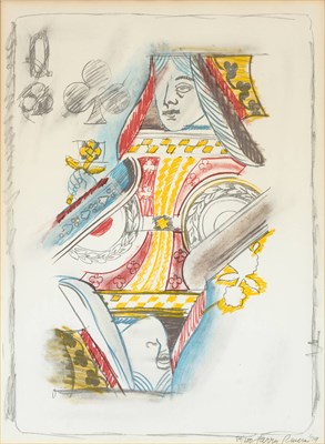 Lot 217 - Larry Rivers (1923-2002) QUEEN OF CLUBS Color...