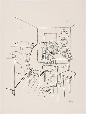 Lot 92 - George Grosz (1893-1959) SCHWIMME, WER...
