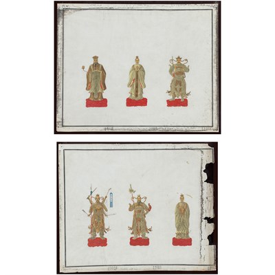 Lot 139 - Chinese School 19th Century Guardians and...