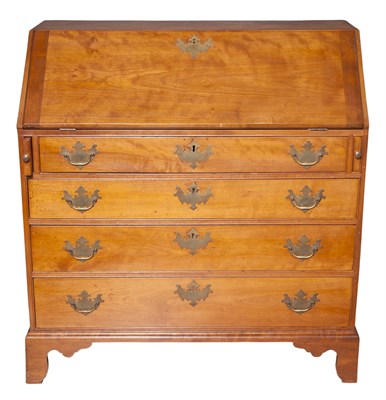 Lot 211 - Chippendale Style Fruitwood Slant Front Desk...