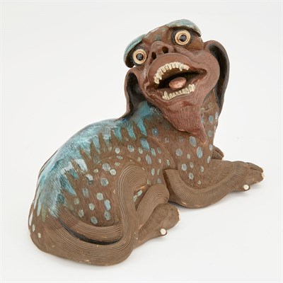 Lot 460 - Chinese Ceramic Figure of a Recumbent Fu Lion...