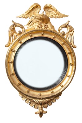 Lot 220 - Federal Style Giltwood Mirror Height 38 inches,...