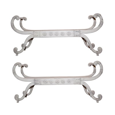 Lot 258 - Pair of Neoclassical Style White Painted...
