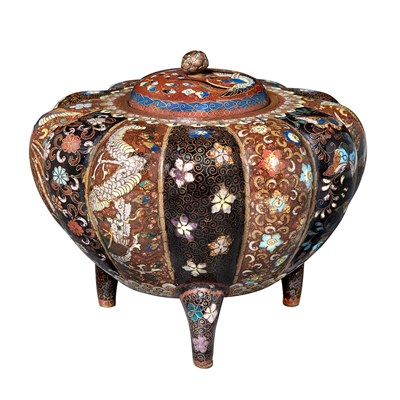 Lot 6 - Japanese Cloisonné Enamel Covered Vase 19th...