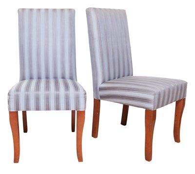 Lot 269 - Set of Six Upholstered Mahogany Stained Dining...