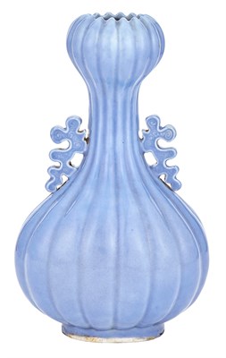 Lot 85 - Chinese Lavender Glazed Porcelain Garlic Mouth...