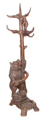 Lot 299 - Black Forest Stained Fruitwood Hall Stand...