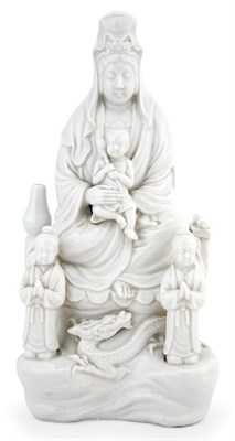 Lot 432 - Chinese Blanc de Chine Figure of Guanyin...