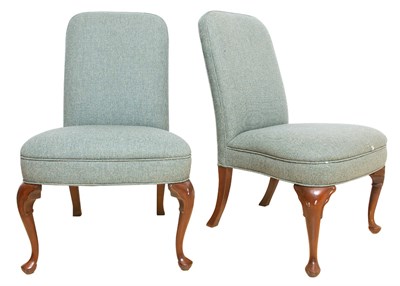 Lot 302 - Pair of George I Style Upholstered Mahogany...