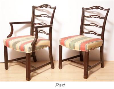 Lot 363 - Set of Six George III Mahogany Dining Chairs...