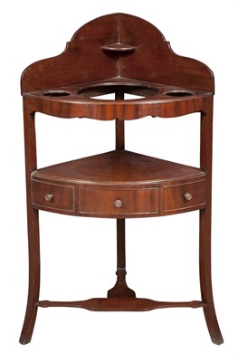 Lot 359 - George III Style Mahogany Corner Wash Stand...