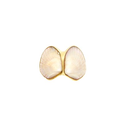 Lot 243 - Gold and Shell Ring, Marguerite Stix