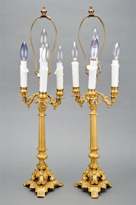 Lot 371 - Pair of Rococo Style Gilt-Metal...