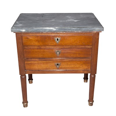 Lot 295 - Louis XVI Style Marble Top Mahogany Miniature...