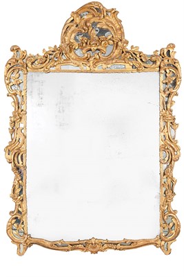 Lot 327 - Louis XV Giltwood Overmantel Mirror Mid-18th...